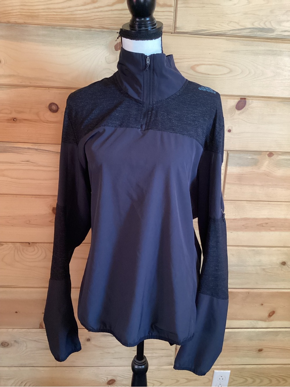 Adidas Black Quarter-Zip Jacket